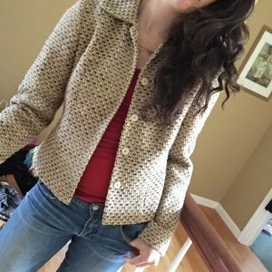 Ann Taylor Loft stylish twill jacket Sz 4